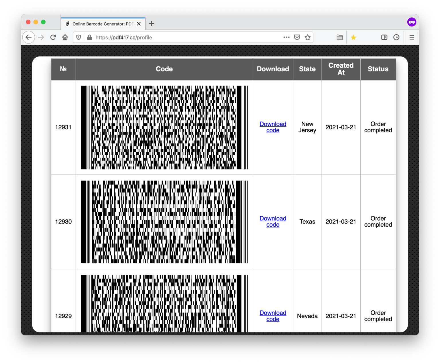 PDF417 Barcode Generator - PDF417 Online Generator