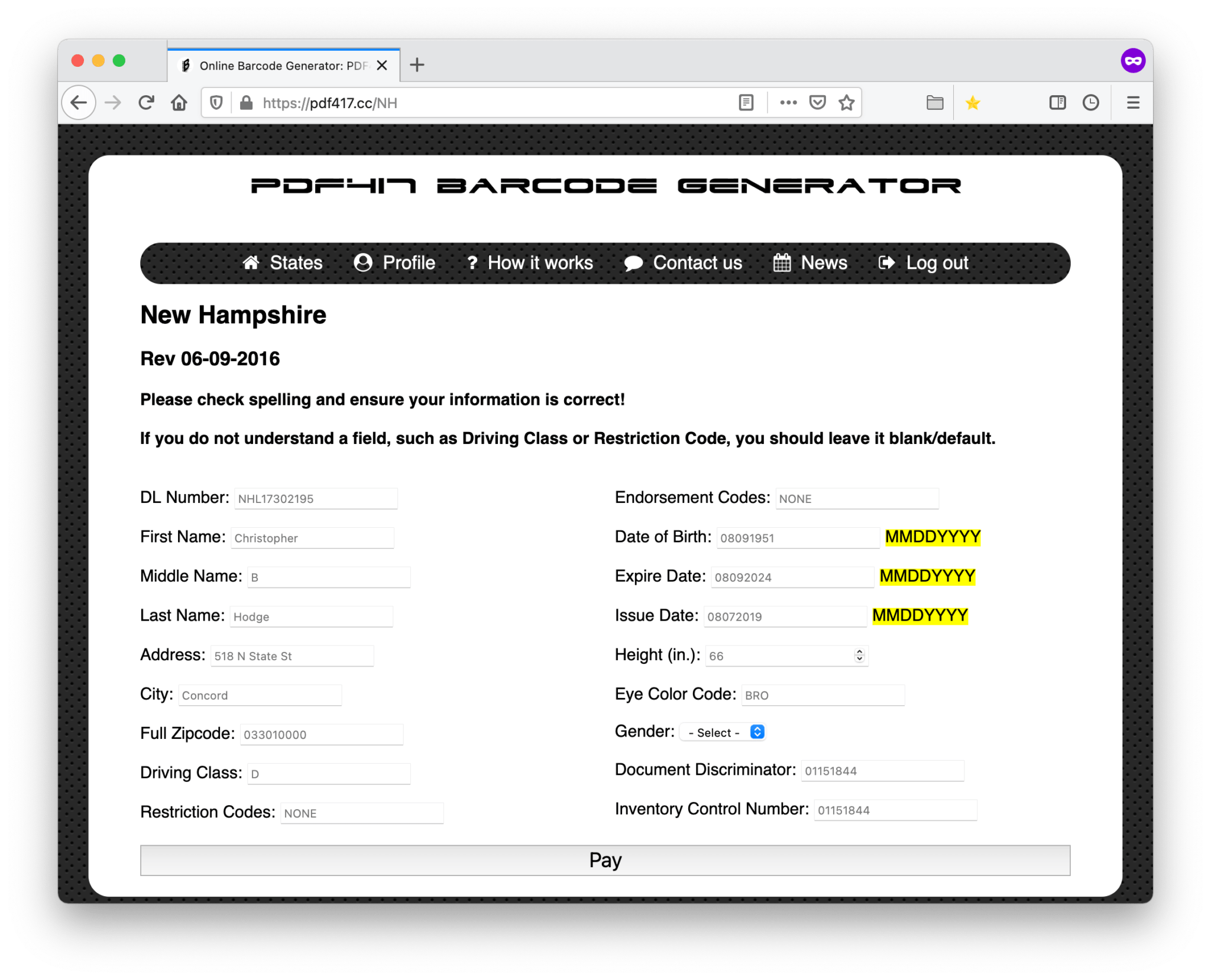 PDF417 Barcode Generator - PDF417 Online Generator